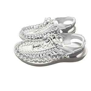 Keen Bungee Cord Eco Friendly Sneaker Sandals White Antimicrobial Contour Arch 8